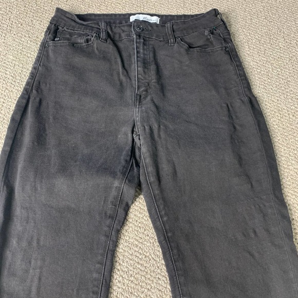 KanCan Womens Jeans Size 9/28 Black Denim Brielle High Rise Ankle Skinny Frayed - Picture 3 of 16